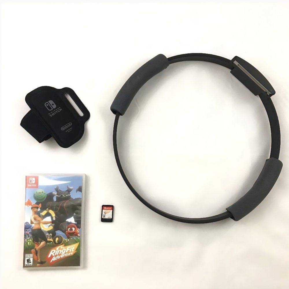 Nintendo Ring Fit Adventure with Black and Gray Ring-Con